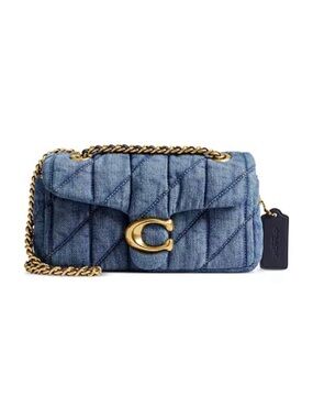 COACH Quilted Tabby Small Denim Shoulder Bag 20